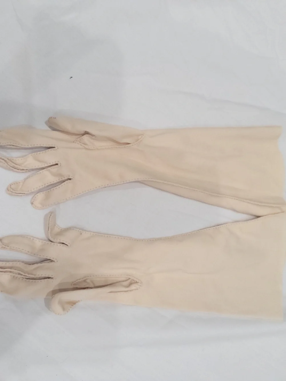 Vintage 1950s gloves cream elbow length shalimar cotton